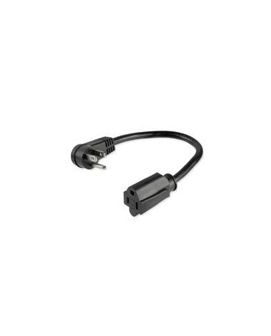 CABLE DE ALIMENTACIN DE 03M EXTENSION DE ALIMENTACION ACODADO EN ANGULO RECTO NEMA 5 15P A NEMA 5 15R 13A 125V 16AWG UL STARTEC