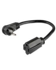CABLE DE ALIMENTACIN DE 03M EXTENSION DE ALIMENTACION ACODADO EN ANGULO RECTO NEMA 5 15P A NEMA 5 15R 13A 125V 16AWG UL STARTEC