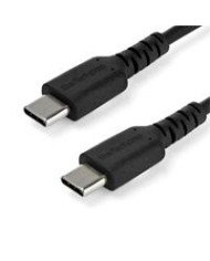 CABLE DE CARGA DE 1M USB C DE CARGA RAPIDA USB 20 TIPO C A USB C REVESTIMIENTO TPE DE FIBRA DE ARAMIDA M M 60W NEGRO STARTECHCO