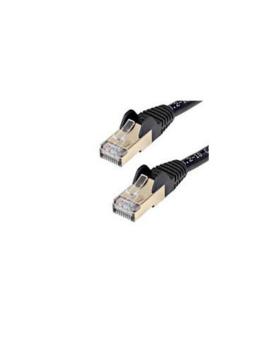 CABLE DE 2M CAT6A ETHERNET NEGRO CABLE DE RED 10GB CAT6A SNAGLESS BLINDADO RJ45 POE DE 100W 10GBE CON CERTIFICACION UL TIA STAR