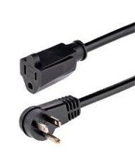 CABLE 2M DE EXTENSION DE ALIMENTACION NGULO RECTO NEMA 5 15P A NEMA 5 15R 13A 125V 16AWG ACODADO ALARGADOR STARTECHCOM MOD RFX 