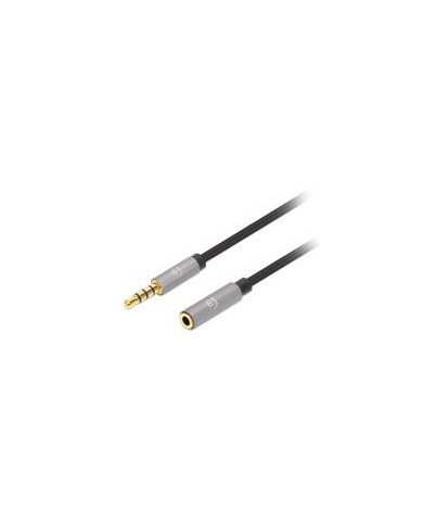 CABLE AUDIO ESTEREO MANHATTAN 356039 35MM EXTEN M H 20M NEGRO ALUMINIO PLATEADO