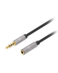 CABLE AUDIO ESTEREO MANHATTAN 356022 35MM EXTEN M H 10M NEGRO ALUMINIO PLATEADO