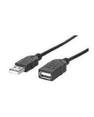 CABLE USBMANHATTAN308519 V20 EXT TIPO A 09M NEGRO