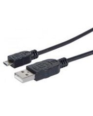 CABLE USBMANHATTAN325677 V2 A MICRO B BOLSA PVC 05M NEGRO
