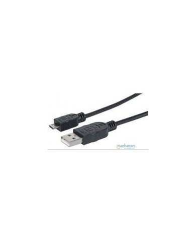 CABLE USBMANHATTAN307178 V2 A MICRO B BOLSA PVC 18M NEGRO