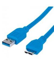 CABLE USBMANHATTAN325424 V30 A MICRO B 20M AZUL