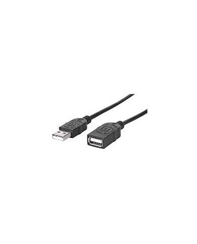 CABLE USBMANHATTAN338653 V20 EXT TIPO A 18M NEGRO