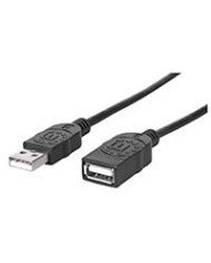 CABLE USBMANHATTAN338653 V20 EXT TIPO A 18M NEGRO