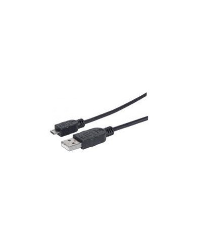 CABLE USBMANHATTAN307161 V2 A MICRO B BOLSA PVC 10M NEGRO