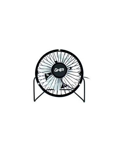 MINI VENTILADOR DE ESCRITORIO GHIA METALICO COLOR NEGRO ALIMENTACION USB
