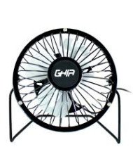 MINI VENTILADOR DE ESCRITORIO GHIA METALICO COLOR NEGRO ALIMENTACION USB