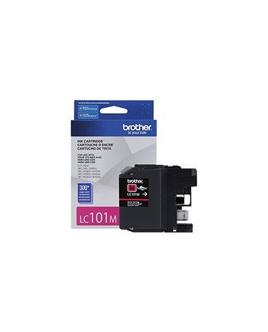 CARTUCHO DE TINTA BROTHER LC101M MAGENTA RENDIMIENTO DE 300 PAGINAS AL 5 POR CIENTO
