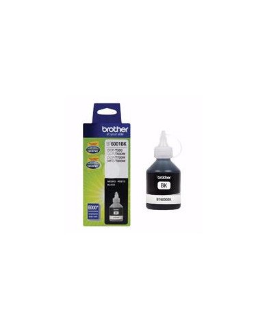 BOTELLA DE TINTA BROTHER NEGRA BT6001BK DE ALTO RENDIMIENTO DE HASTA 6000 PGINAS COMPATIBLE CON TINTA CONTINUA BROTHER