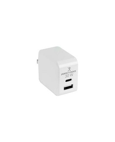 CARGADOR DE CORRIENTE 30W PERFECT CHOICE BLANCO