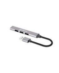 HUB USBMANHATTAN168427 V20 3 PTOS Y V30 1 PTO ALUMINIO GRIS ESPACIAL