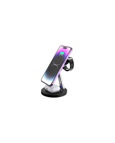 CARGADOR ACTECK ENERGON S MATE CI740 INALAMBRICO QI 15 W 3 DISPOSITIVOS COMPATIBLE CON APPLE AC 937139