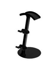 SOPORTE ACTECK VAULT STATION BD414 BASE PARA DIADEMA Y CONTROL SILICON ANTIDESLIZANTE AJUSTABLE NEGRO AC 936590