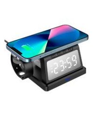 CARGADOR ACTECK ENERGON S MATE CI730 INALAMBRICO QI 3W 15 W APPLE SAMSUNG 3 DISPOSITIVOS RELOJ DIGITAL NEGRO AC 937146