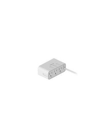 CARGADOR ACTECK ENERGON MATE CE676 EXTENSIAN DE ESCRITORIO 2 X USB 2 X TIPO C 3 X CONTACTOS SUPRESOR DE PICOS BLANCO INDICADOR 