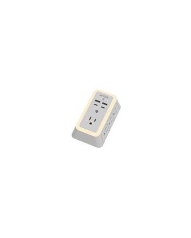 CARGADOR DE PARED ACTECK ENERGON LUMINA CP515 11 EN 1 7 X TOMACORRIENTE 2 USB 2 TIPO C RESISTENTE AL FUEGO SUPRESOR DE PICOS 54