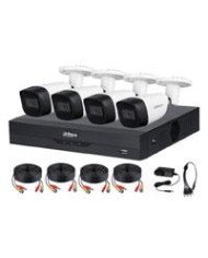 KIT DE 4 CANALES DE 5 MP CON AUDIO DVR WIZSENSE CON RECONOCIMIENTO DE ROSTROS H265 4 CAMARAS METALICAS 4 CH 1 IP O HASTA 5 CH I
