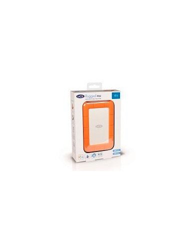 DISCO DURO EXTERNO LACIE RUGGED MINI 4TB 25 PORTATIL USB 30 NARANJA PLATA WINDOWS MAC CONTRAGOLPES AGUA Y POLVO