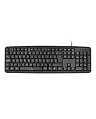 TECLADO ALAMBRICO RESISTENTE A SALPICADURAS Y DERRAMES TECLAS DE MEMBRANA CONECTOR USB PERFECT CHOICE NEGRO