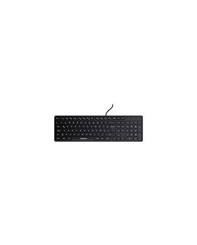 TECLADO ALAMBRICO QUARONI USB 104 TECLAS COLOR NEGRO