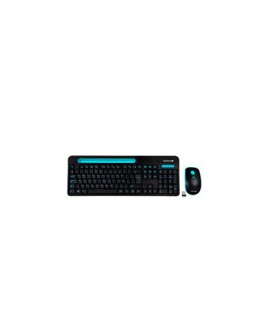TECLADO MOUSE TECHZONE TZ20COMB02 INA INALAMBRICO RANURA SOPORTE AZUL