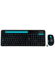 TECLADO MOUSE TECHZONE TZ20COMB02 INA INALAMBRICO RANURA SOPORTE AZUL