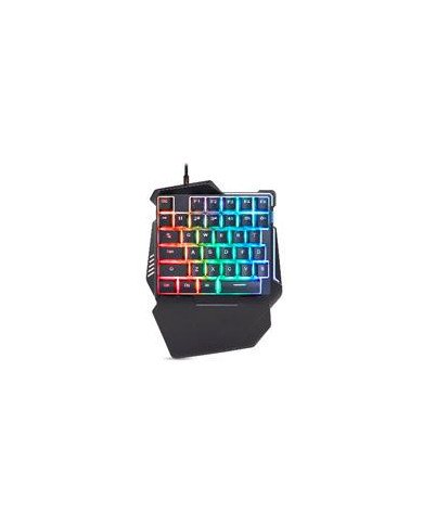 TECLADO BROBOTIX GAMER ALAMBRICO USB RGB ONE HAND NEGRO