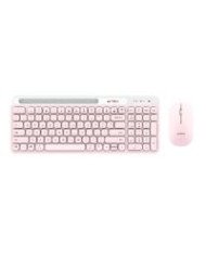 KIT ACTECK CREATOR VIRTUOS SILK MK720 TECLADO Y MOUSE INALAMBRICO DUAL BT USB RECARGABLE ESPAAOL 100 TECLAS MULTIMEDIA RANURA P