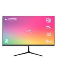 MONITOR ACTECK CAPTIVE VIVID SP240 238 PUL PLANO FULL HD 75 HZ BOCINAS INTEGRADAS 5 MS IPS HDMI VGA DC SOPORTE VESA 75 3 AAOS D