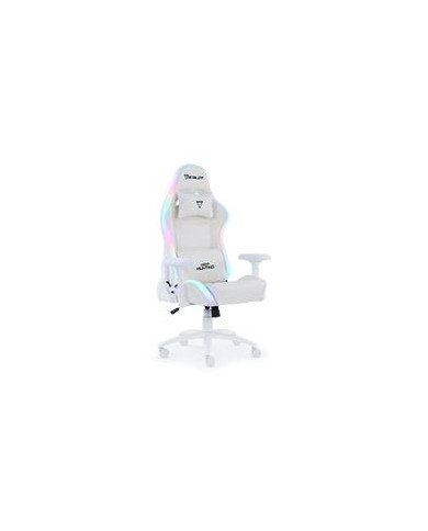 SILLA OCELOT GAMING ORGB WHITE THUNDRA VINIPIEL RGB BASE METALICA AJUSTABLE DESCANSABRAZOS 4D PISTON CLASE 4 RECLINABLE 90 155 
