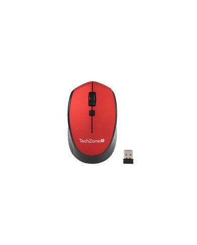 MOUSE TECHZONE TZ19MOU01 INAR OPTICO NANO USB BOTONES ROJO