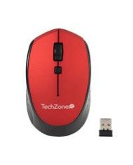 MOUSE TECHZONE TZ19MOU01 INAR OPTICO NANO USB BOTONES ROJO