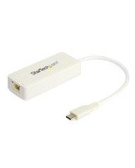 ADAPTADOR DE RED ETHERNET USB C CON PUERTO USB A ADAPTADOR DE RED NIC ETHERNET RJ45 USB TIPO C USB 30 USB 31 BLANCO STARTECHCOM