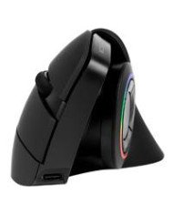 MOUSE ACTECK OPTIMIZE MI690 VERTICAL INALAMBRICO RECEPTOR USB RECARGABLE OPTICO 2400 DPI AJUSTABLE NEGRO AC 933049