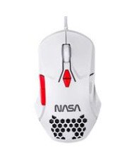 MOUSE GAMER NASA BY TECHZONE NS GM04 ALAMBRICO LED RGB BLANCO 7 BOTONES HASTA 6400 DPIS
