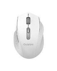 MOUSE INALMBRICO ERGONMICO CON TEXTURA QUARONI 5 SCROLL RECEPTOR 24 GHZ 800 2400 DPI PTICO 4 NIVELES BLANCO