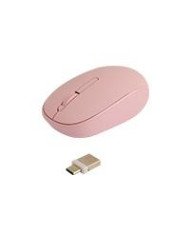MOUSE INALAMBRICO OPTICO ERGONOMICO 1000 DPI RECEPTOR DUAL USB Y TIPO C SILENCIOSO PERFECT CHOICE WHISPER ROSA