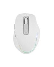 MOUSE INALAMBRICO 1000 A 1600 DPI RECARGABLE CONECTOR USB CLIC SILENCIOSO LUZ RGB ERGONOMICO PERFECT CHOICE LUMIER PRO BLANCO