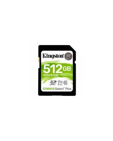 MEMORIA FLASH SD KINGSTON SDXC CANVAS SELECT 512GB 100R CL10 UHS I V30SDS2 512GB