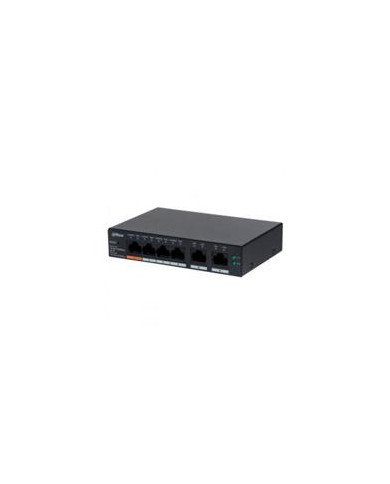 SWITCH DAHUA CS4006 4GT 60 SWITCH POE DE 6 PTOS GIGABIT 4 PTOS POE 10 100 1000 2 PTOS UPLINK 10 100 1000 60 WATTS TOTALES ADMIN